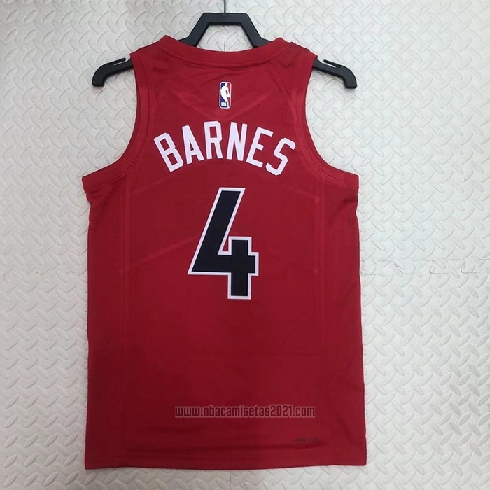 Camiseta Toronto Raptors Scottie Barnes #4 Icon 2022-23 Rojo
